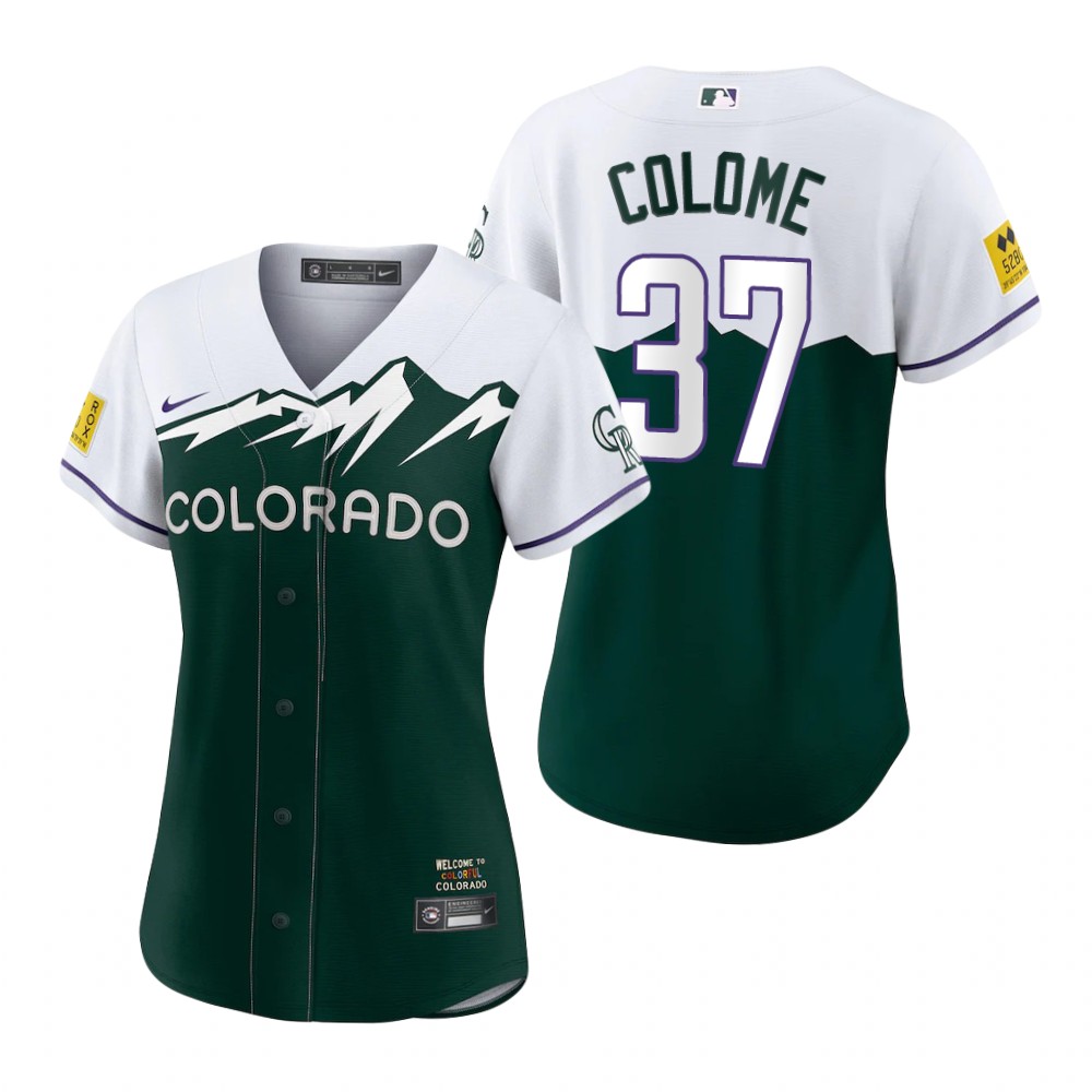 Women's Colorado Rockies Alex Colome Green 2022 City Connect Replica Jersey Women's Colorado Rockies Alex Colome Green 2022 City Connect Replica Jersey