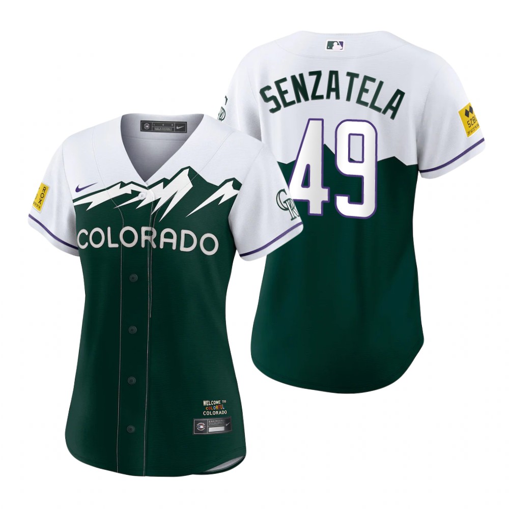 Women's Colorado Rockies Antonio Senzatela Green 2022 City Connect Replica Jersey Women's Colorado Rockies Antonio Senzatela Green 2022 City Connect Replica Jersey