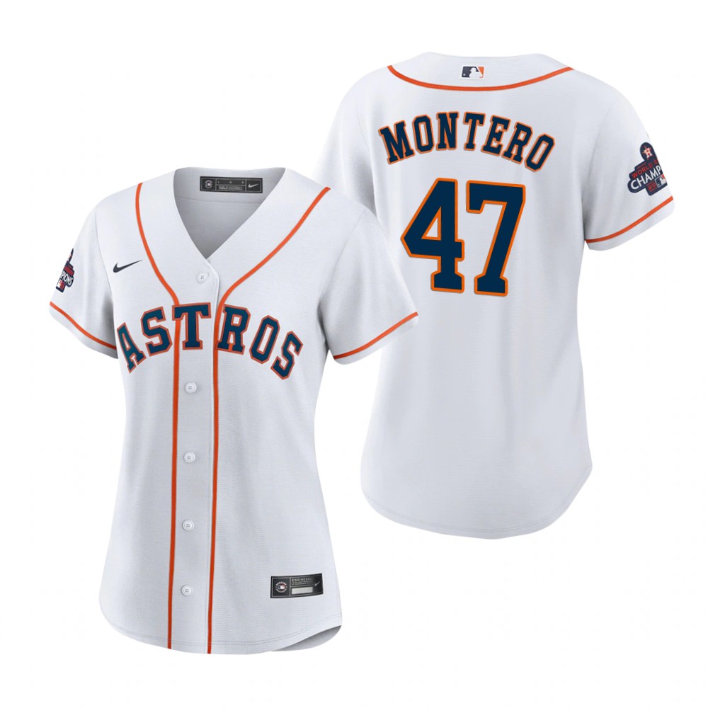 Women's Houston Astros Rafael Montero White 2022 World Series Champions Replica Jersey