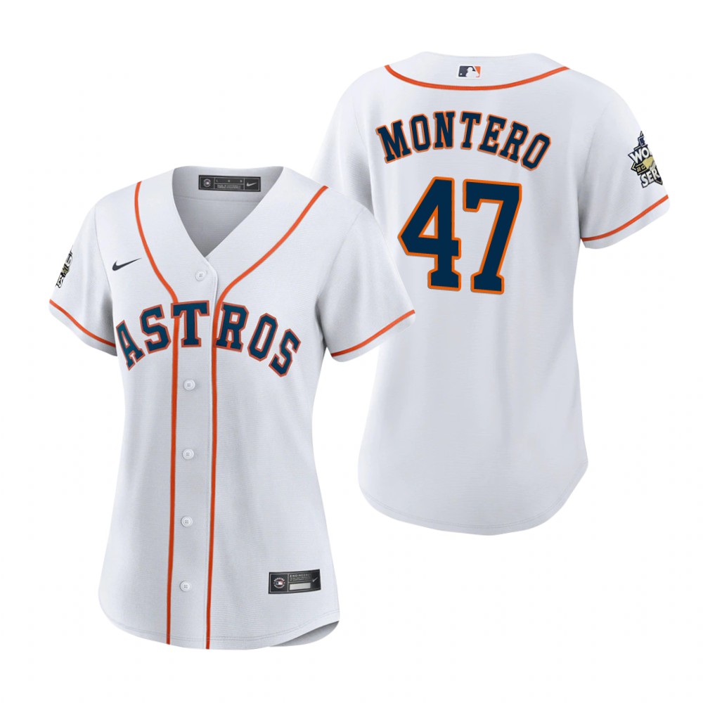 Women's Houston Astros Rafael Montero White 2022 World Series Replica Jersey Women's Houston Astros Rafael Montero White 2022 World Series Replica Jersey