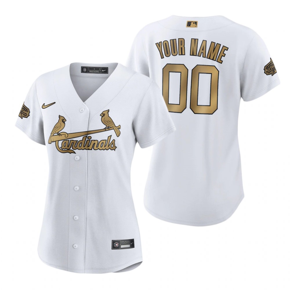 Women's St. Louis Cardinals Custom White 2022 MLB All-Star Game Replica Jersey Women's St. Louis Cardinals Custom White 2022 MLB All-Star Game Replica Jersey
