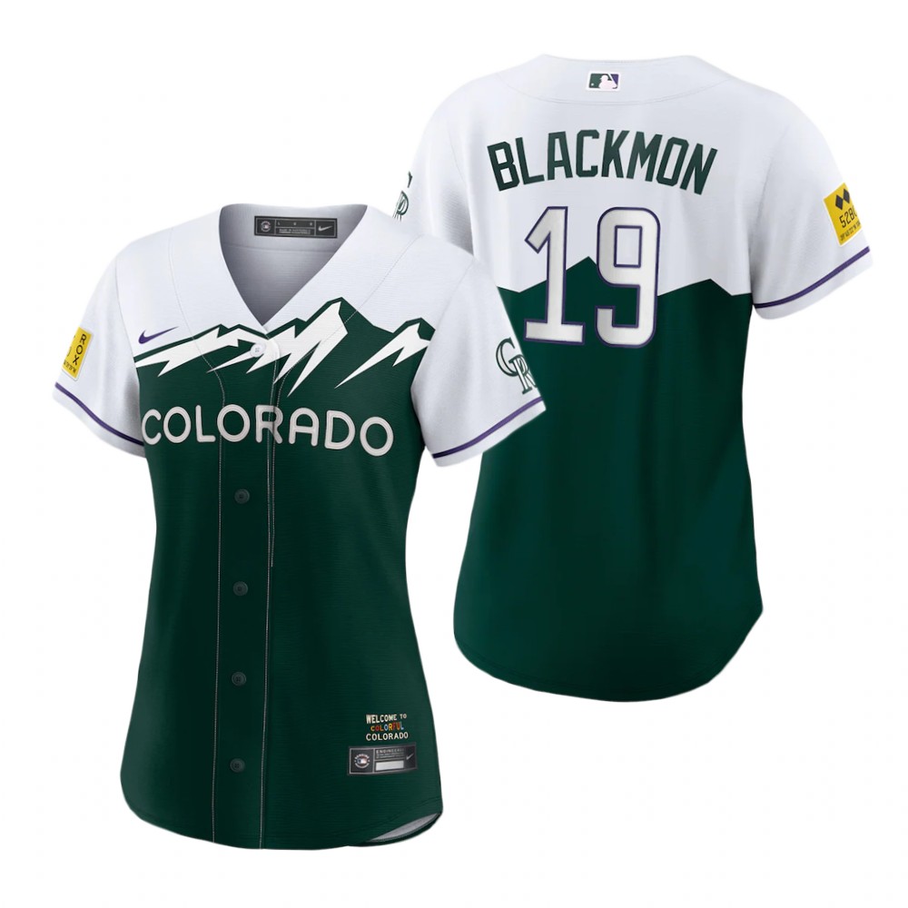 Women's Colorado Rockies Charlie Blackmon Green 2022 City Connect Replica Jersey Women's Colorado Rockies Charlie Blackmon Green 2022 City Connect Replica Jersey