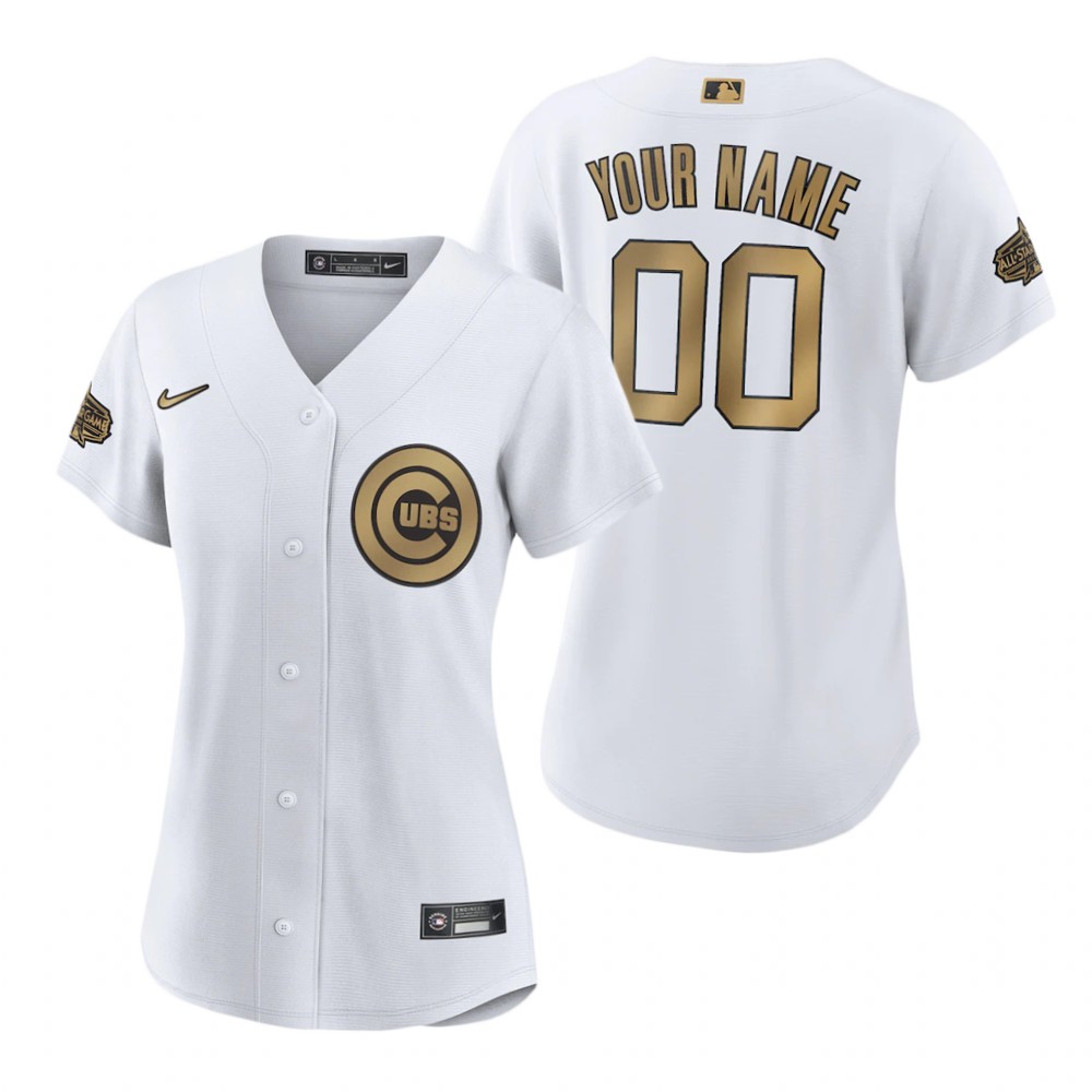 Women's Chicago Cubs Custom White 2022 MLB All-Star Game Replica Jersey Women's Chicago Cubs Custom White 2022 MLB All-Star Game Replica Jersey