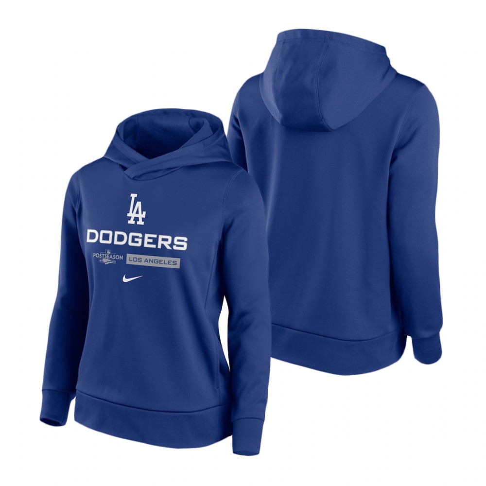Women's Los Angeles Dodgers Royal 2022 Postseason Pullover Hoodie