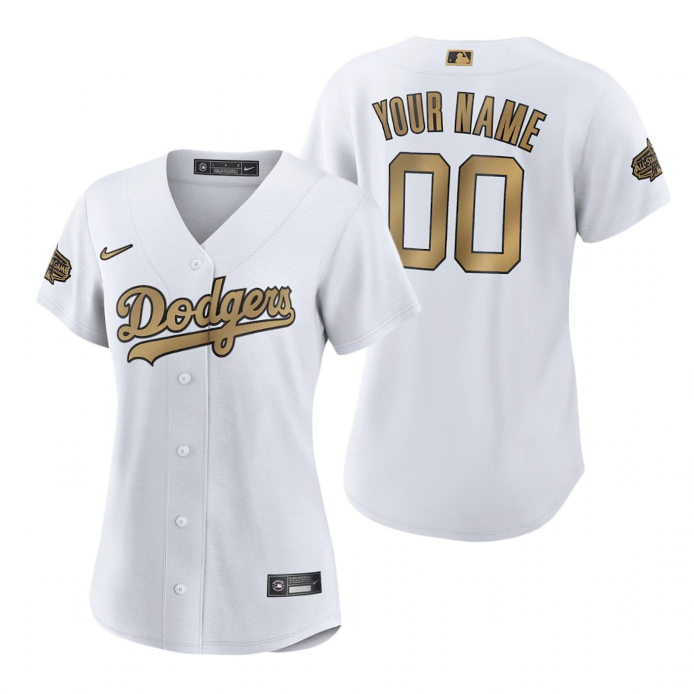 Women's Los Angeles Dodgers Custom White 2022 MLB All-Star Game Replica Jersey Women's Los Angeles Dodgers Custom White 2022 MLB All-Star Game Replica Jersey