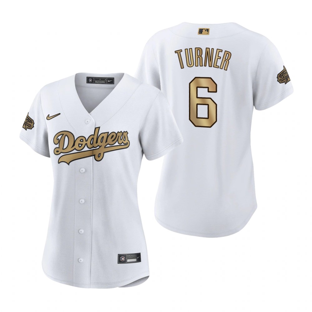 Women's Los Angeles Dodgers Trea Turner White 2022 MLB All-Star Game Replica Jersey