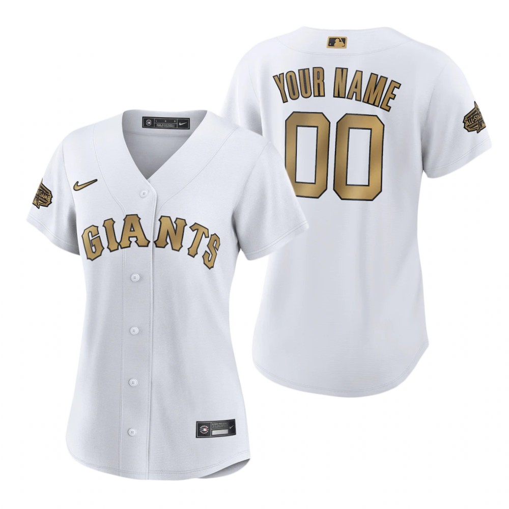 Women's San Francisco Giants Custom White 2022 MLB All-Star Game Replica Jersey Women's San Francisco Giants Custom White 2022 MLB All-Star Game Replica Jersey