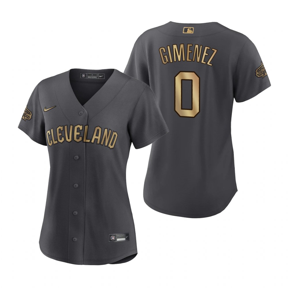 Women's Cleveland Guardians Andres Gimenez Charcoal 2022 MLB All-Star Game Replica Jersey Women's Cleveland Guardians Andres Gimenez Charcoal 2022 MLB All-Star Game Replica Jersey
