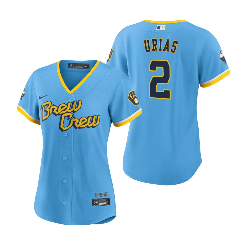 Women's Milwaukee Brewers Luis Urias Powder Blue 2022 City Connect Replica Jersey