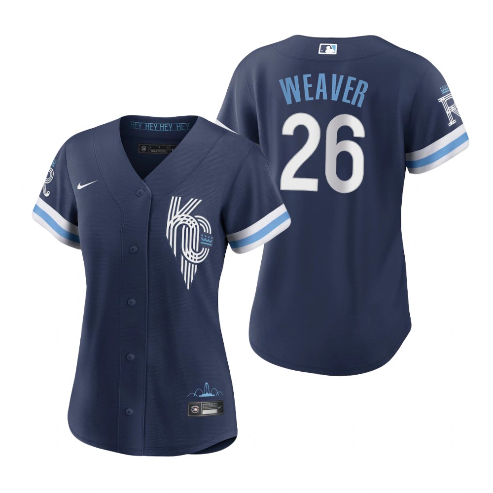 Women's Kansas City Royals Luke Weaver Navy 2022 City Connect Replica Jersey