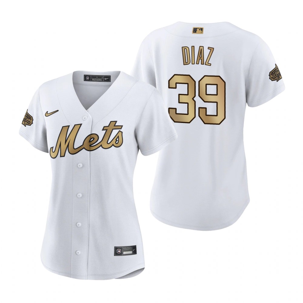 Women's New York Mets Edwin Diaz White 2022 MLB All-Star Game Replica Jersey