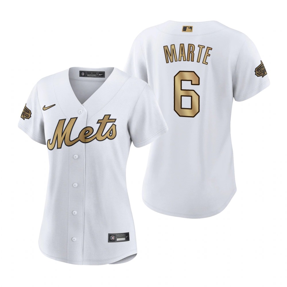 Women's New York Mets Starling Marte White 2022 MLB All-Star Game Replica Jersey