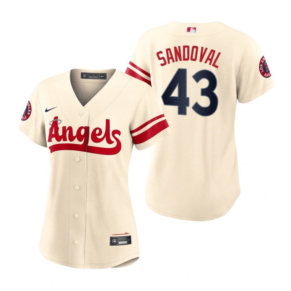 Women's Los Angeles Angels Patrick Sandoval Cream 2022 City Connect Replica Jersey