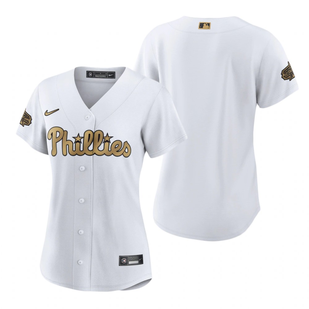 Women's Philadelphia Phillies White 2022 MLB All-Star Game Replica Jersey Women's Philadelphia Phillies White 2022 MLB All-Star Game Replica Jersey