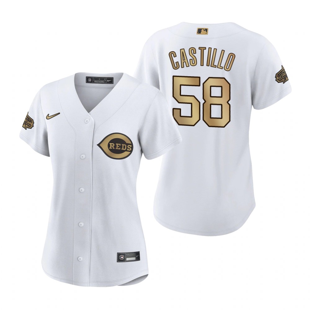 Women's Cincinnati Reds Luis Castillo White 2022 MLB All-Star Game Replica Jersey Women's Cincinnati Reds Luis Castillo White 2022 MLB All-Star Game Replica Jersey