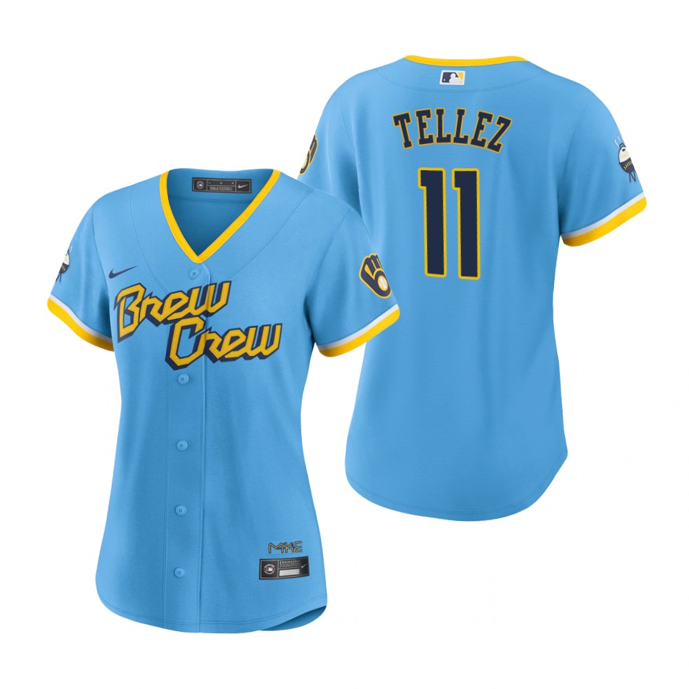 Women's Milwaukee Brewers Rowdy Tellez Powder Blue 2022 City Connect Replica Jersey