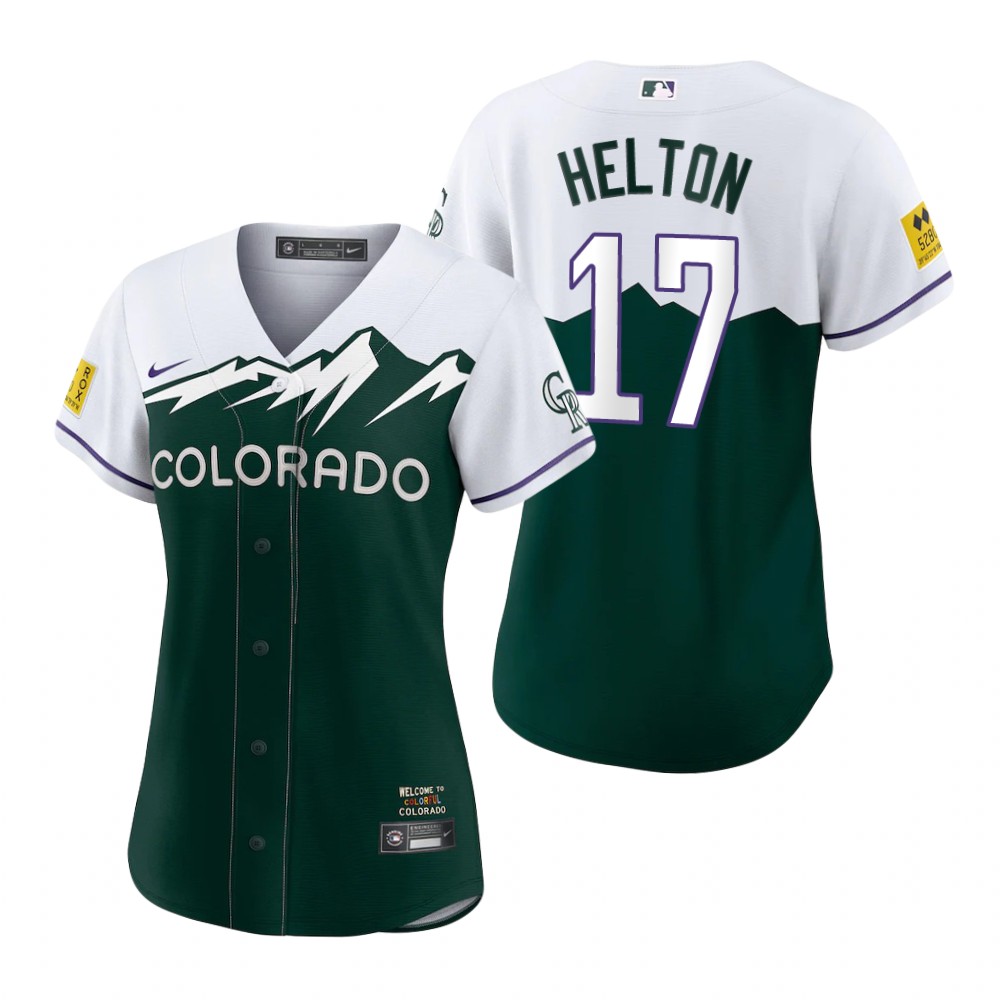 Women's Colorado Rockies Todd Helton Green 2022 City Connect Replica Jersey Women's Colorado Rockies Todd Helton Green 2022 City Connect Replica Jersey