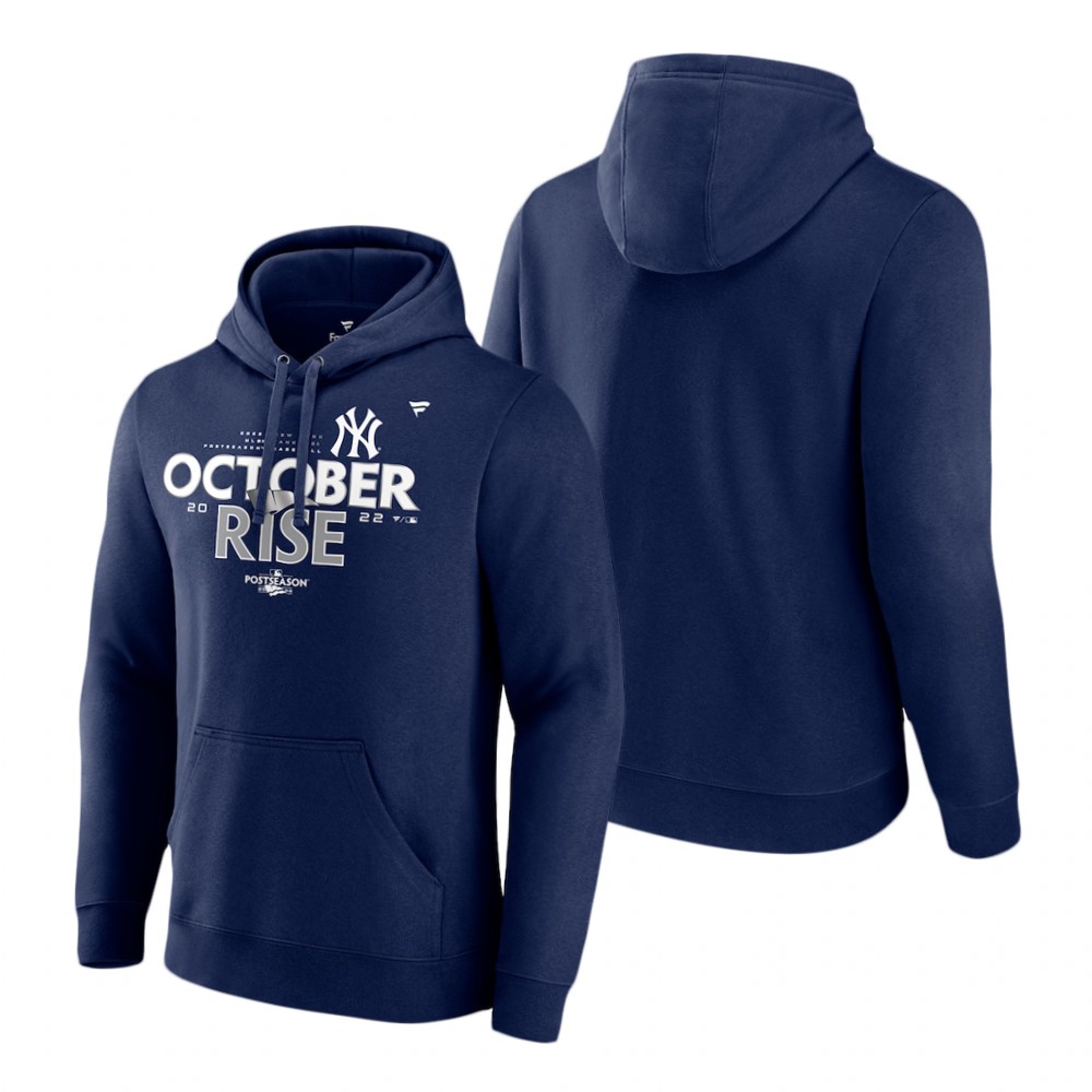 New York Yankees Navy 2022 Postseason Locker Room Hoodie New York Yankees Navy 2022 Postseason Locker Room Hoodie
