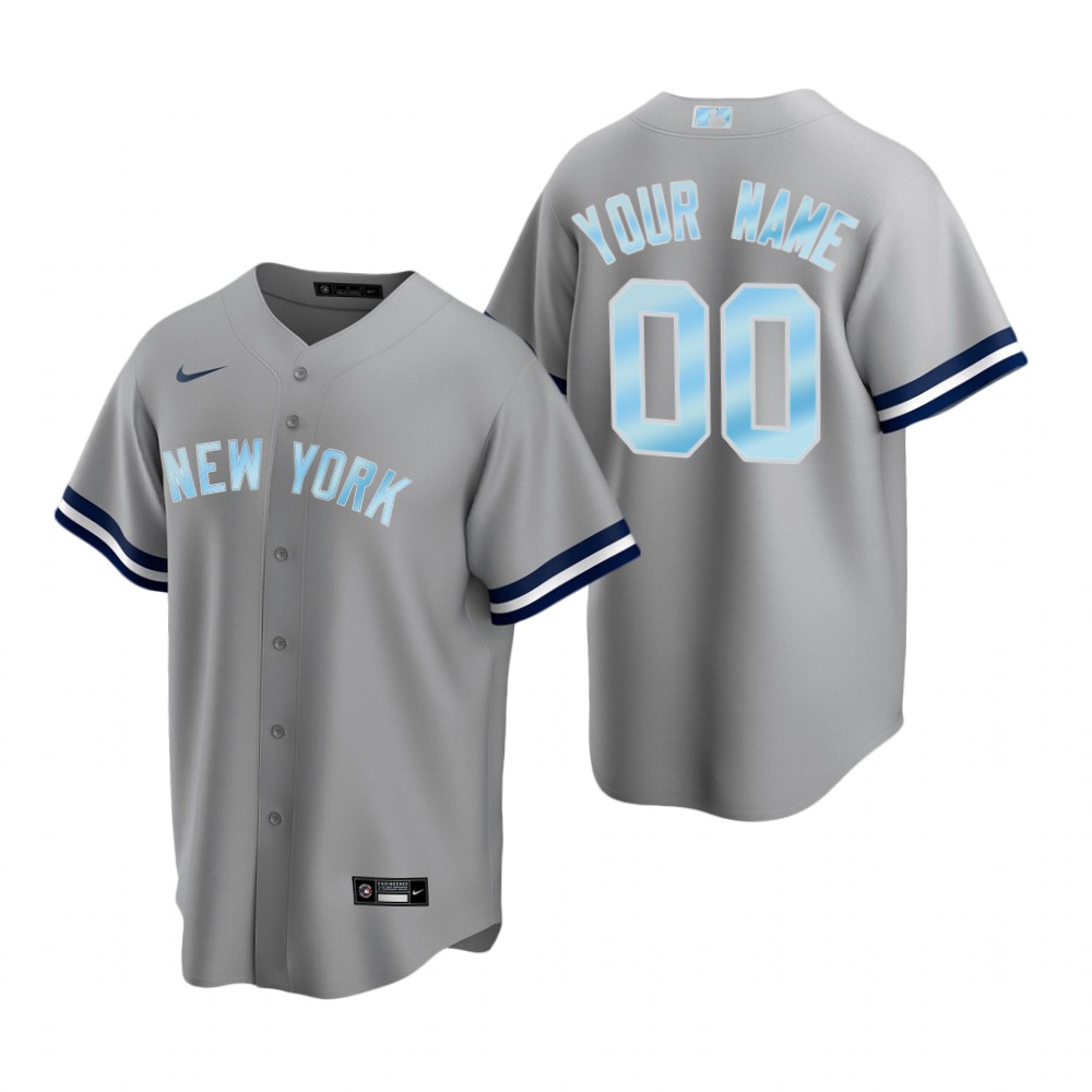 New York Yankees Custom Gift Replica Gray 2022 Father's Day Jersey New York Yankees Custom Gift Replica Gray 2022 Father's Day Jersey
