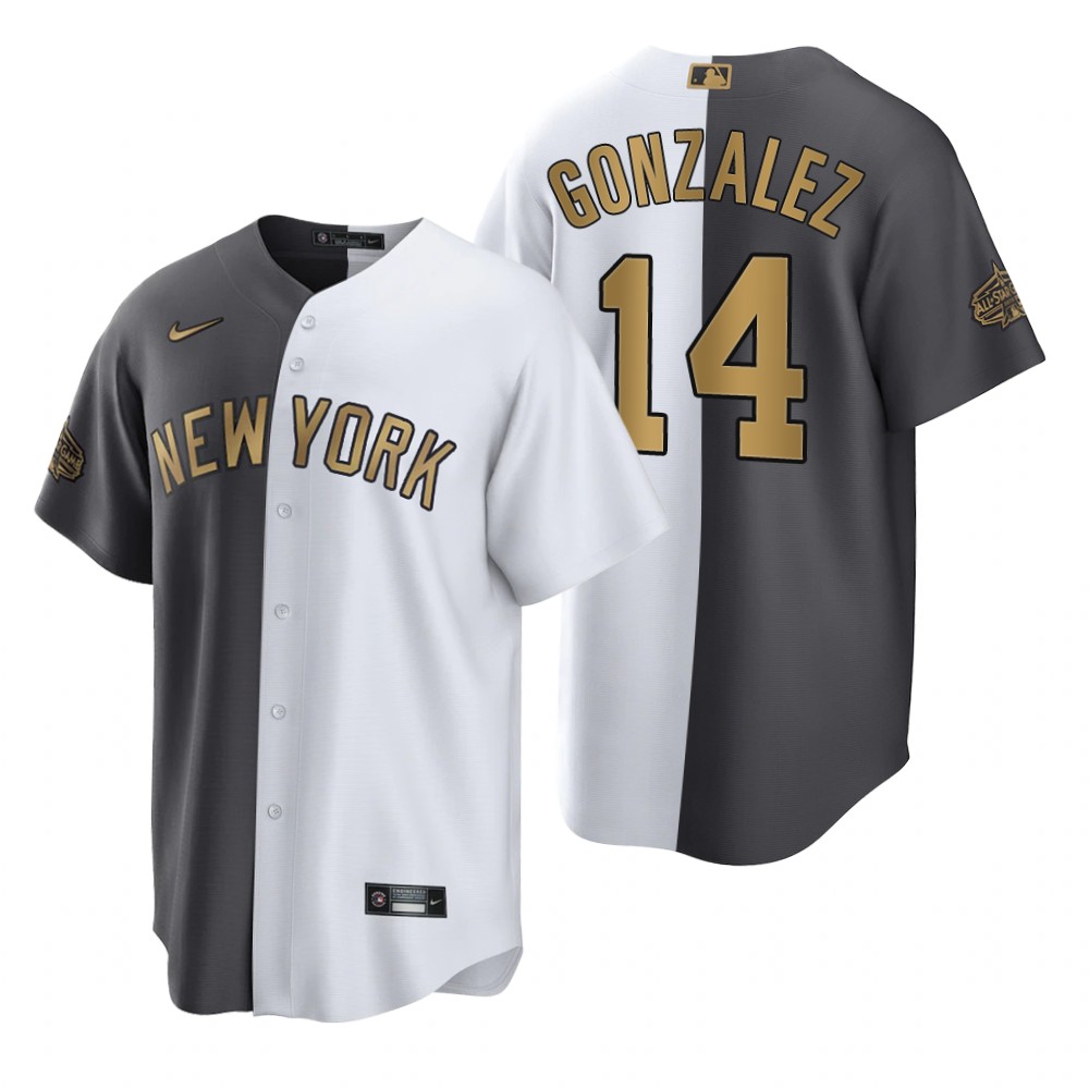 New York Yankees Marwin Gonzalez Split White Charcoal 2022 MLB All-Star Game Jersey
