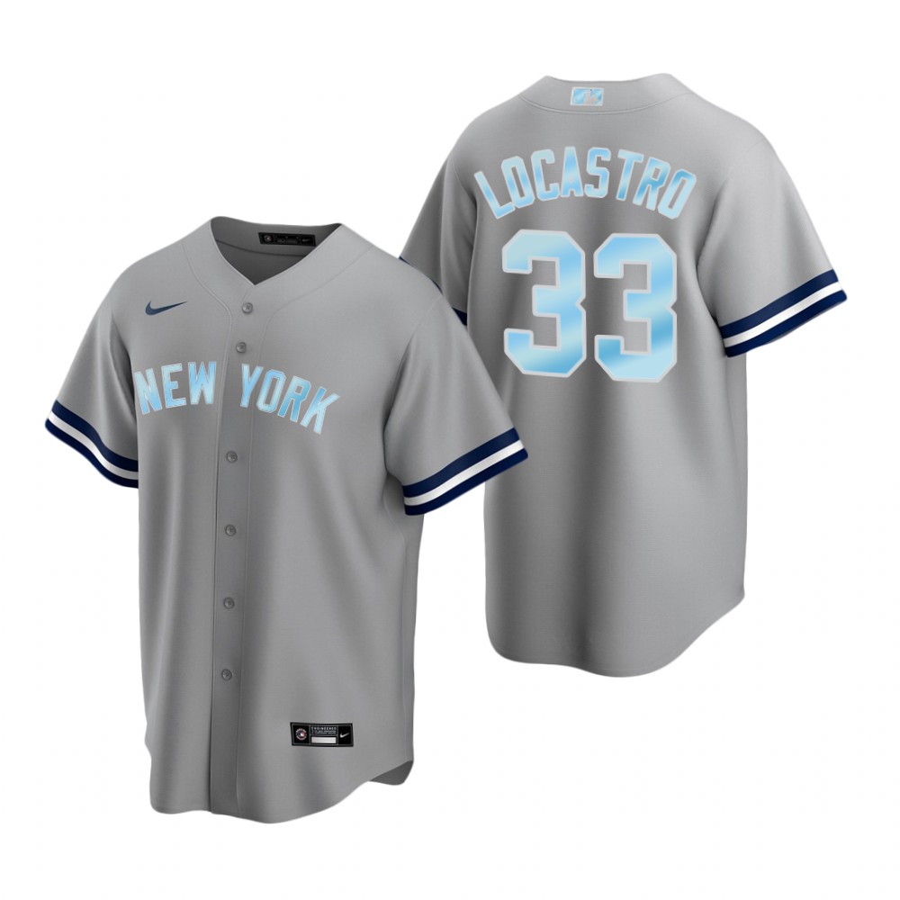 New York Yankees Tim Locastro Gift Replica Gray 2022 Father's Day Jersey New York Yankees Tim Locastro Gift Replica Gray 2022 Father's Day Jersey