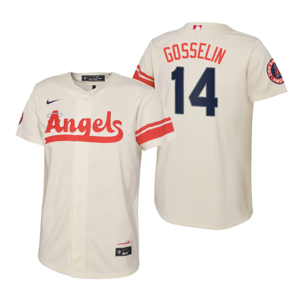 Youth Los Angeles Angels Phil Gosselin Cream Replica Jersey 2022 City Connect