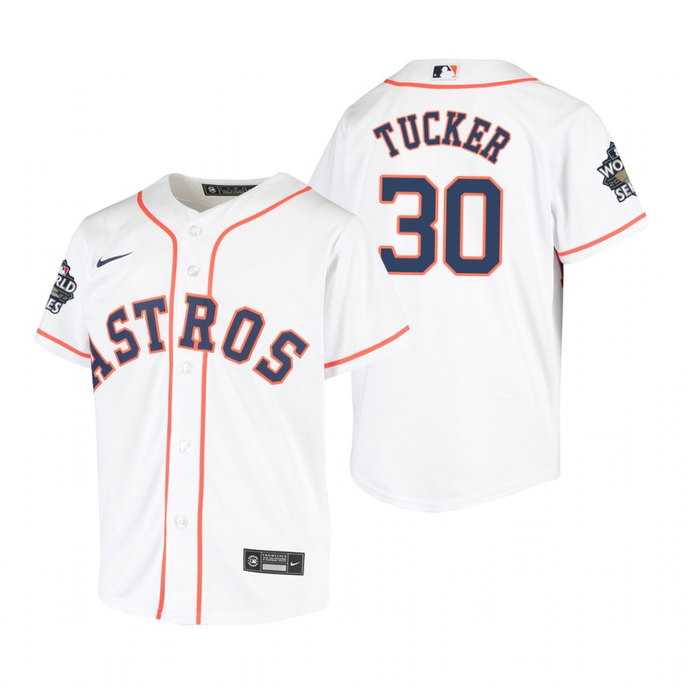 Youth Houston Astros Kyle Tucker White 2022 World Series Replica Jersey Youth Houston Astros Kyle Tucker White 2022 World Series Replica Jersey