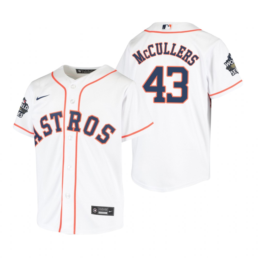 Youth Houston Astros Lance McCullers White 2022 World Series Replica Jersey Youth Houston Astros Lance McCullers White 2022 World Series Replica Jersey