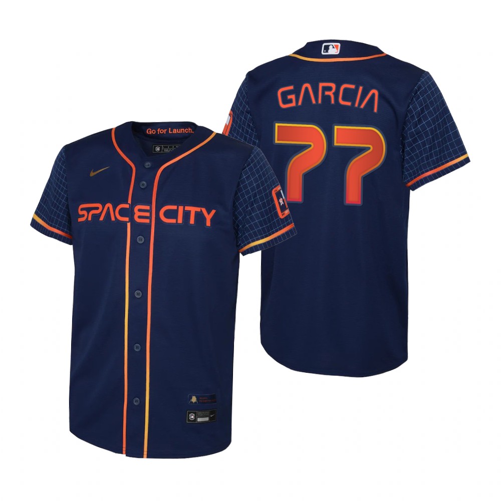 Youth Houston Astros Luis Garcia Navy 2022 City Connect Replica Jersey Youth Houston Astros Luis Garcia Navy 2022 City Connect Replica Jersey