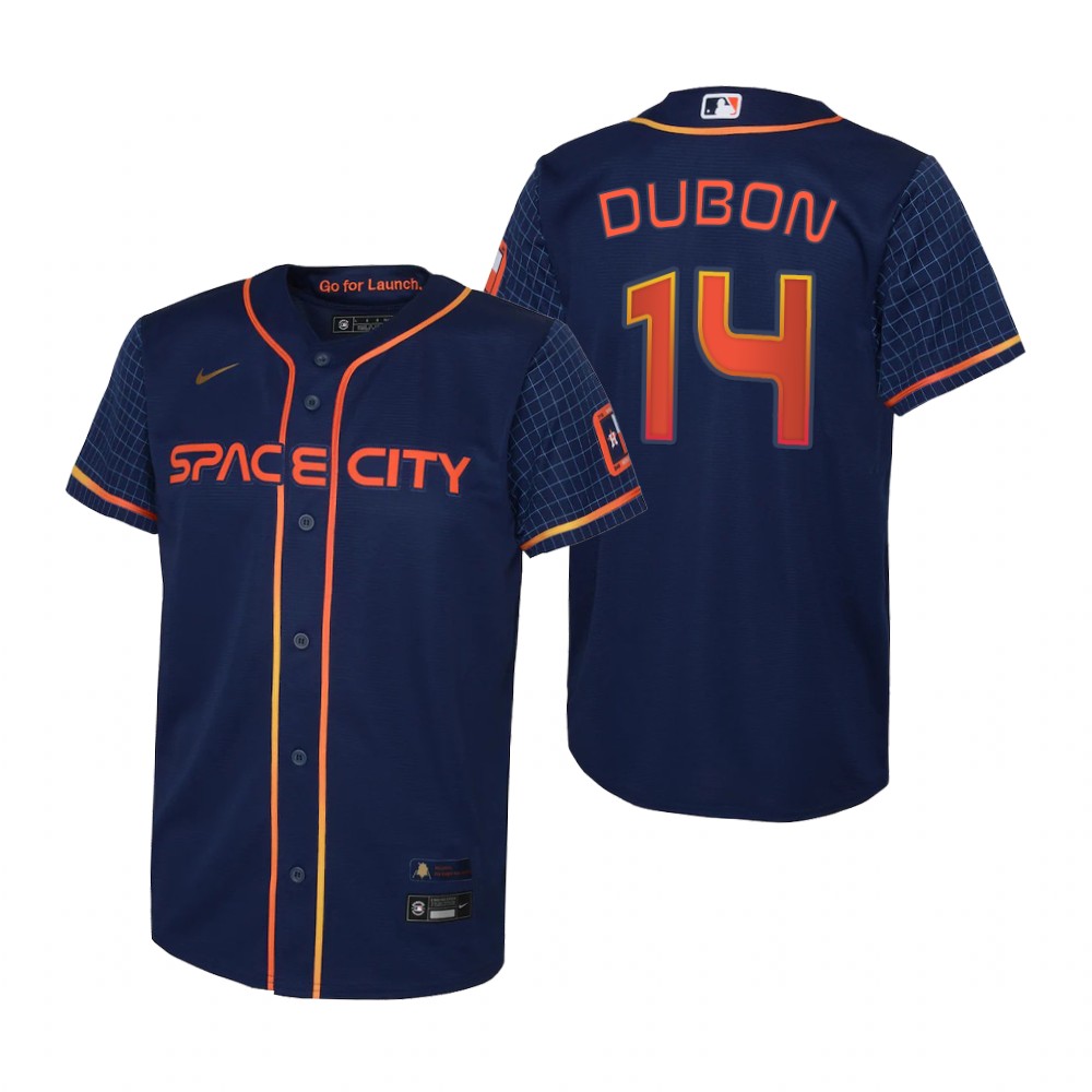 Youth Houston Astros Mauricio Dubon Navy 2022 City Connect Replica Jersey Youth Houston Astros Mauricio Dubon Navy 2022 City Connect Replica Jersey
