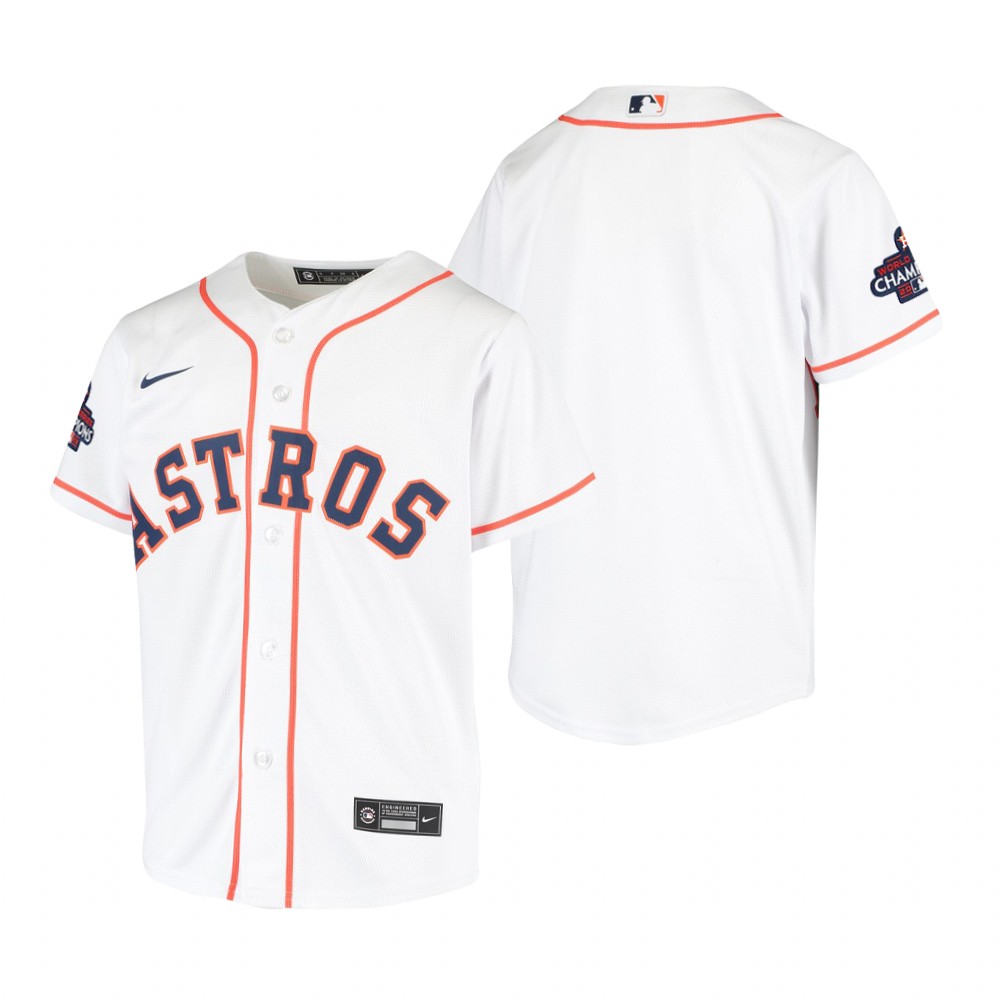 Youth Houston Astros White 2022 World Series Champions Replica Jersey Youth Houston Astros White 2022 World Series Champions Replica Jersey