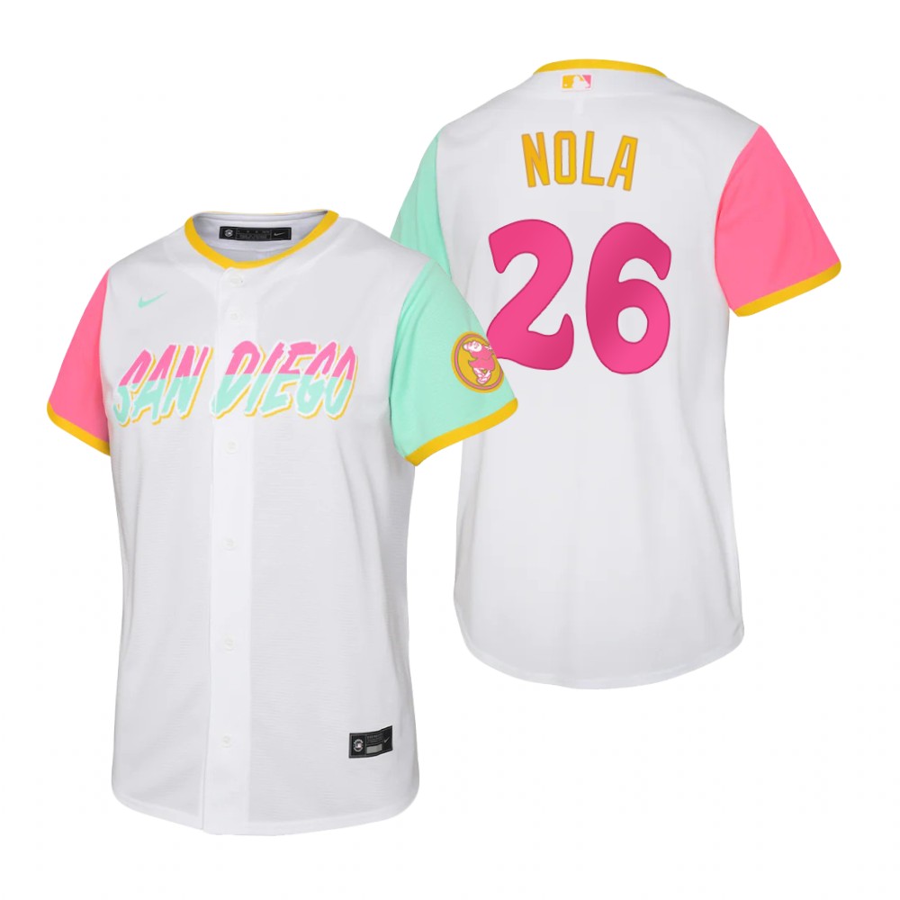 Youth San Diego Padres Austin Nola White 2022 City Connect Replica Jersey Youth San Diego Padres Austin Nola White 2022 City Connect Replica Jersey