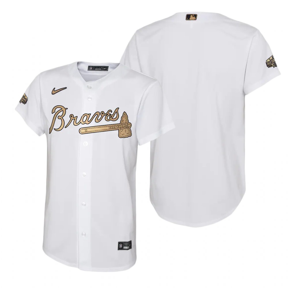 Youth Atlanta Braves White Replica Jersey 2022 MLB All-Star Game