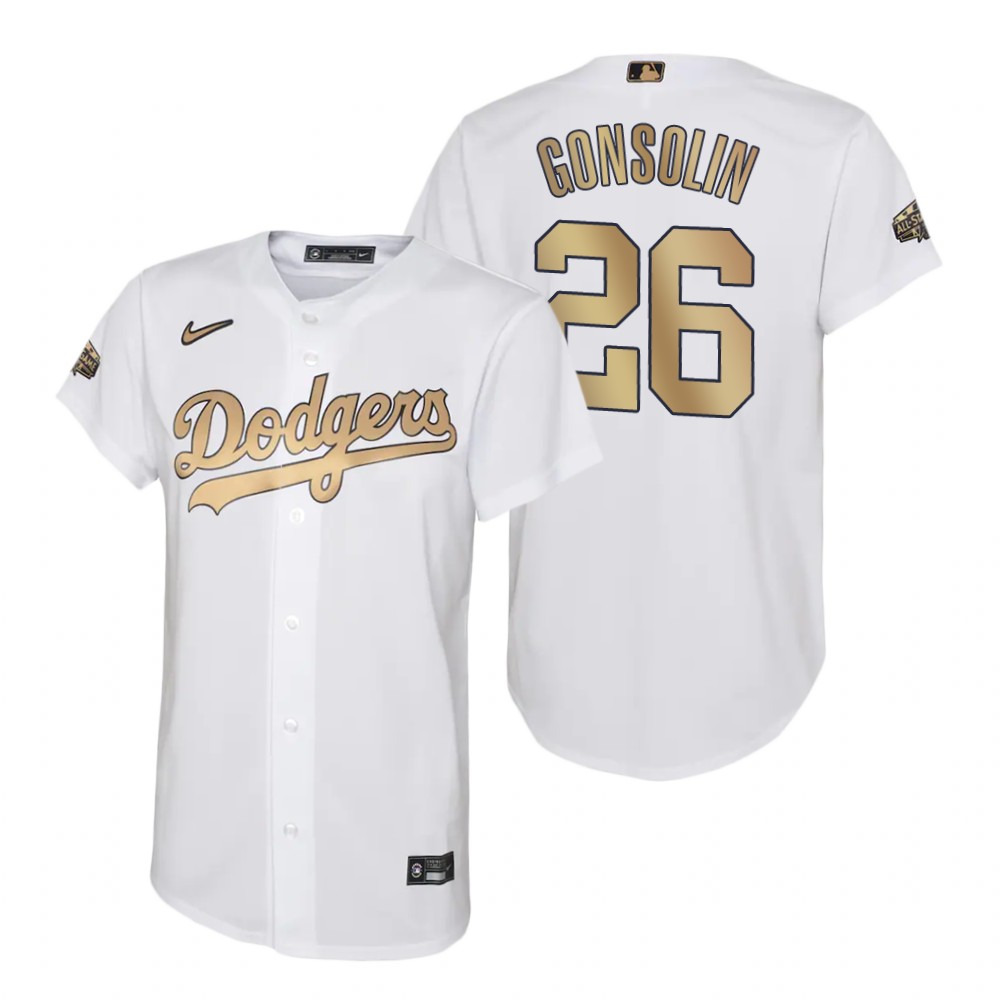 Youth Los Angeles Dodgers Tony Gonsolin White Replica Jersey 2022 MLB All-Star Game