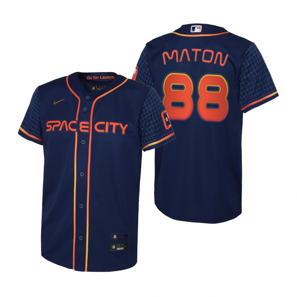 Youth Houston Astros Phil Maton Navy 2022 City Connect Replica Jersey Youth Houston Astros Phil Maton Navy 2022 City Connect Replica Jersey