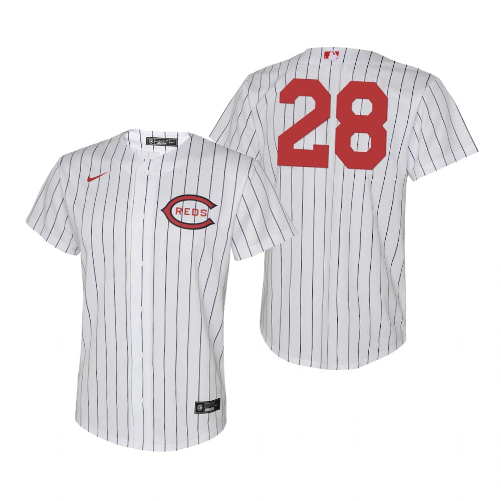 Youth Cincinnati Reds Austin Romine White Replica Jersey 2022 Field of Dreams