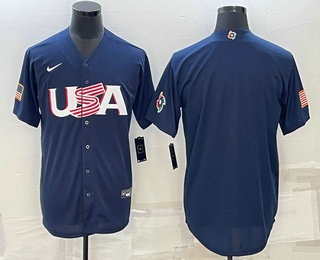 Men's USA Baseball Blank 2023 World Baseball Classic Jersey -  Navy