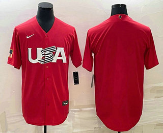 Men's USA Baseball Blank 2023 WBC Jersey - Red Men's USA Baseball Blank 2023 WBC Jersey - Red