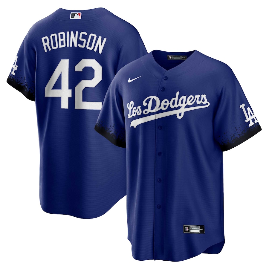 Los Angeles Dodgers Jackie Robinson Nike Royal City Connect Replica Player Jersey - Mans Los Angeles Dodgers Jackie Robinson Nike Royal City Connect Replica Player Jersey - Mans