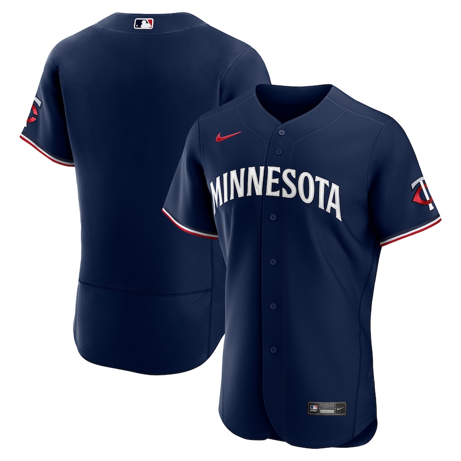 Minnesota Twins Nike Navy Road Alternate 2023 Authentic Team Jersey - Mans
