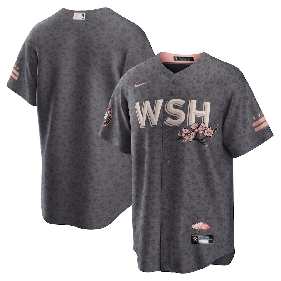 Washington Nationals Nike Gray 2022 City Connect Replica Jersey - Mans Washington Nationals Nike Gray 2022 City Connect Replica Jersey - Mans