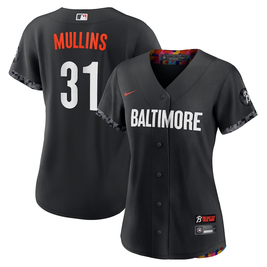 Baltimore Orioles Cedric Mullins Nike Black 2023 City Connect Replica Player Jersey - Womans Baltimore Orioles Cedric Mullins Nike Black 2023 City Connect Replica Player Jersey - Womans