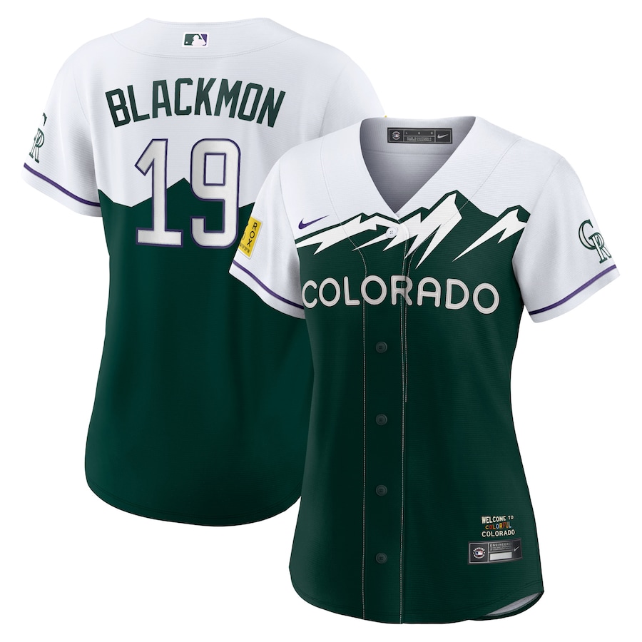 Colorado Rockies Charlie Blackmon Nike Green 2022 City Connect Replica Player Jersey - Womans Colorado Rockies Charlie Blackmon Nike Green 2022 City Connect Replica Player Jersey - Womans