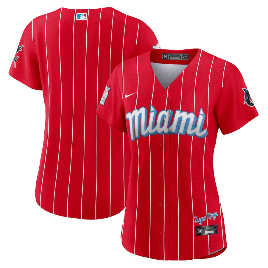 Miami Marlins Nike Red City Connect Replica Jersey - Womans Miami Marlins Nike Red City Connect Replica Jersey - Womans