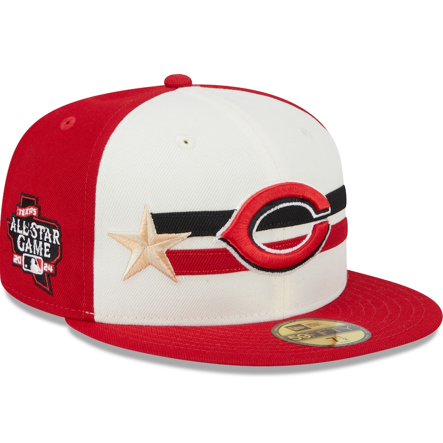 Cincinnati Reds New Era 2024 MLB All-Star Game Workout 59FIFTY Fitted Hat - Cream/Red Cincinnati Reds New Era 2024 MLB All-Star Game Workout 59FIFTY Fitted Hat - Cream/Red