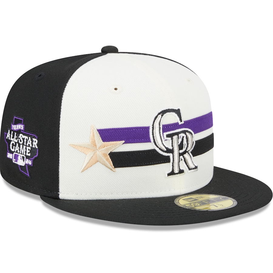 Colorado Rockies New Era 2024 MLB All-Star Game Workout 59FIFTY Fitted Hat - Cream/Black Colorado Rockies New Era 2024 MLB All-Star Game Workout 59FIFTY Fitted Hat - Cream/Black