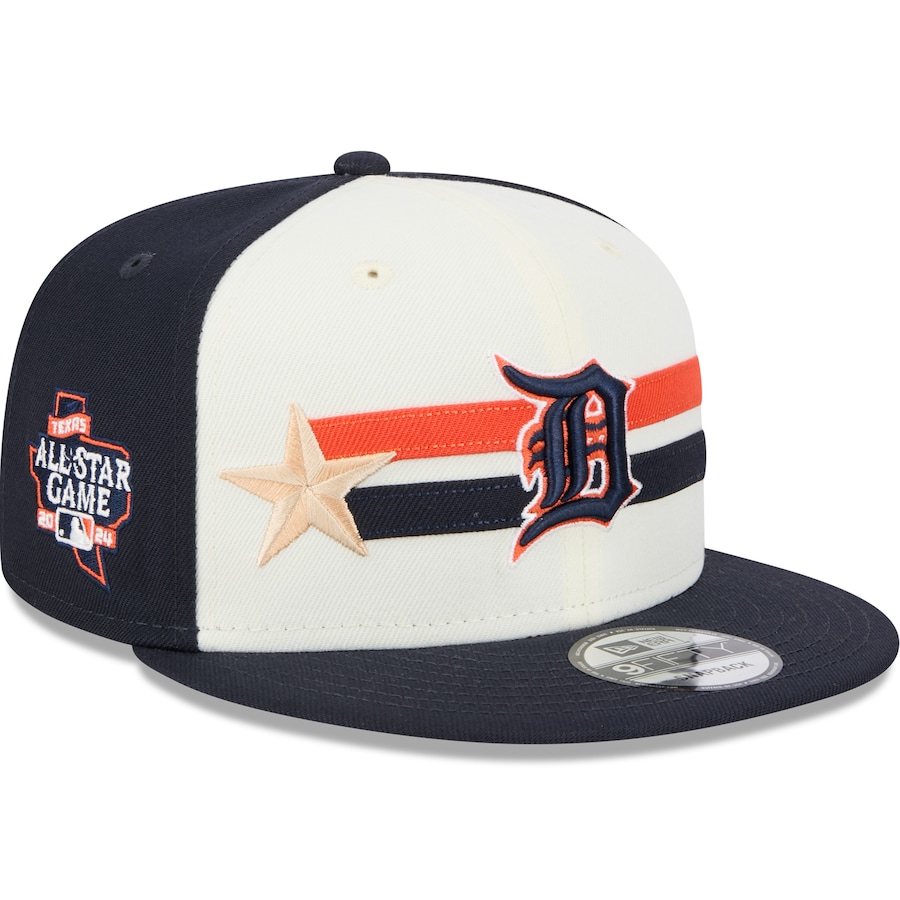 Detroit Tigers New Era 2024 MLB All-Star Game Workout 9FIFTY Snapback Hat - Cream/Navy