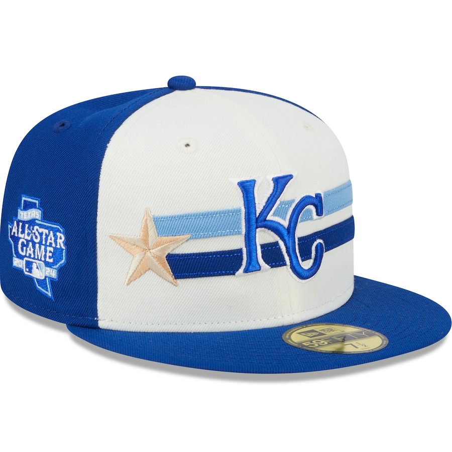 Kansas City Royals New Era 2024 MLB All-Star Game Workout 59FIFTY Fitted Hat - Cream/Royal Kansas City Royals New Era 2024 MLB All-Star Game Workout 59FIFTY Fitted Hat - Cream/Royal