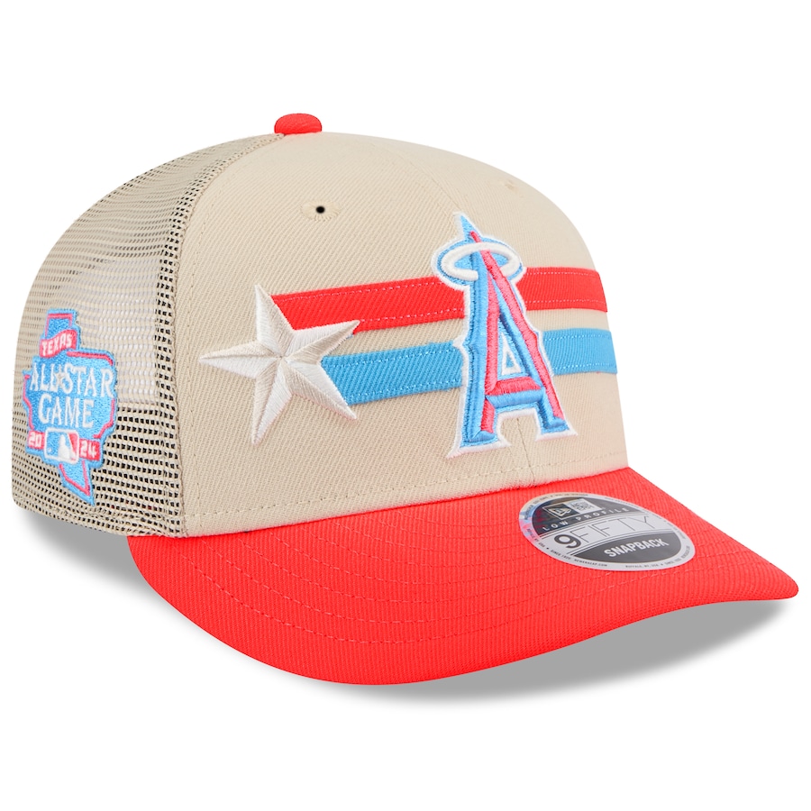 Los Angeles Angels New Era 2024 MLB All-Star Game Meshback Low Profile 9FIFTY Snapback Hat - Cream Los Angeles Angels New Era 2024 MLB All-Star Game Meshback Low Profile 9FIFTY Snapback Hat - Cream