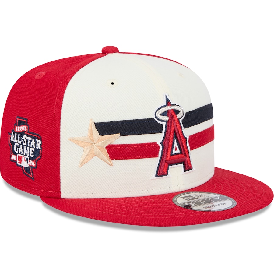 Los Angeles Angels New Era 2024 MLB All-Star Game Workout 9FIFTY Snapback Hat - Cream/Red Los Angeles Angels New Era 2024 MLB All-Star Game Workout 9FIFTY Snapback Hat - Cream/Red
